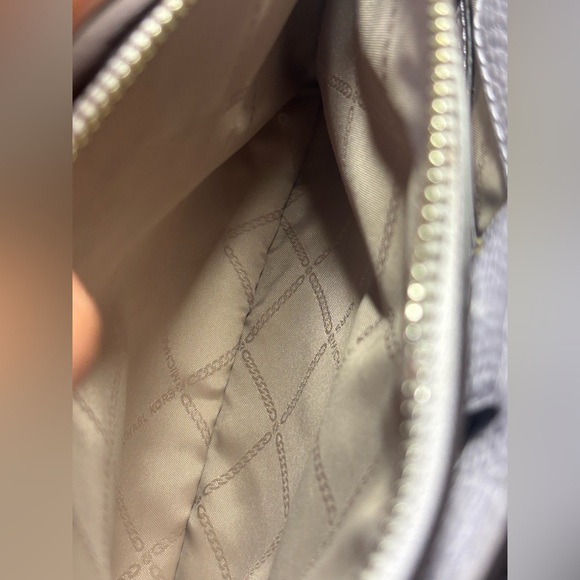 Michael Kors nwot Leather Camille Small Satchel Lavender Mist Handbag Purse lux - Picture 5 of 7